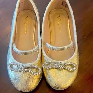 Nina Kids' Shimmering Gold Dress Shoes